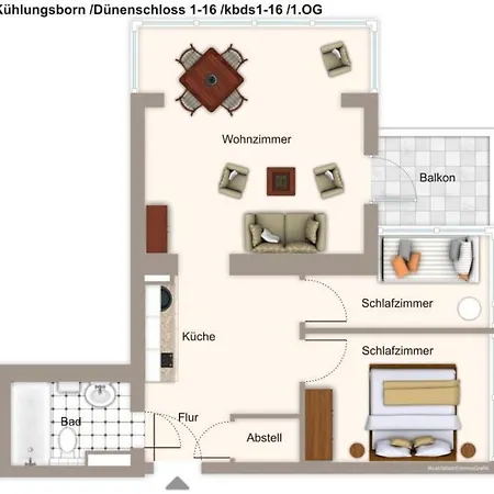 Apartman Duenenschloss Duenenschloss 1-16 Ostseebad Kühlungsborn