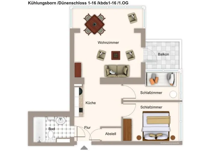 Apartamento Dünenschloss Dünenschloss 1-16 Ostseebad Kühlungsborn